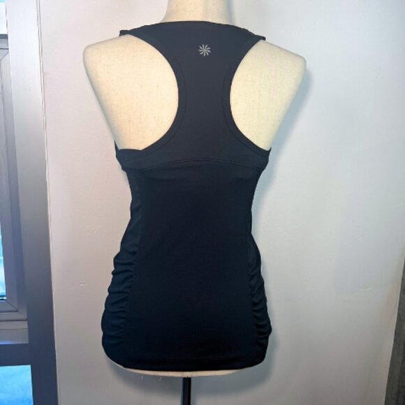 ATHLETA V-Neck Active Tank Ruched Sides Built-In Bra Size 34B - Picture 6 of 10
